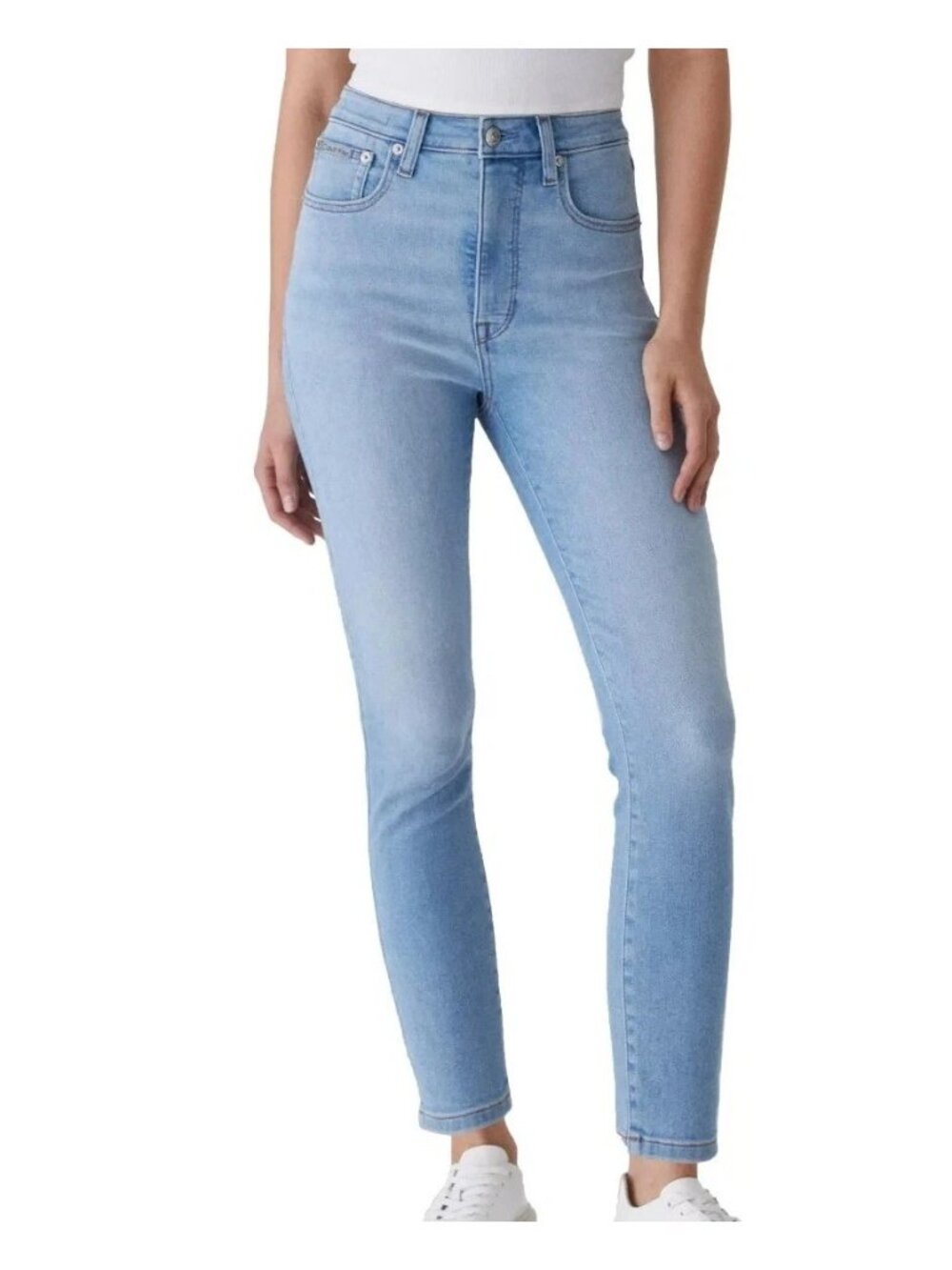 NWT Calvin Klein Women’s 16/33 Light Blue High Rise Skinny Ankle Jeans Denim